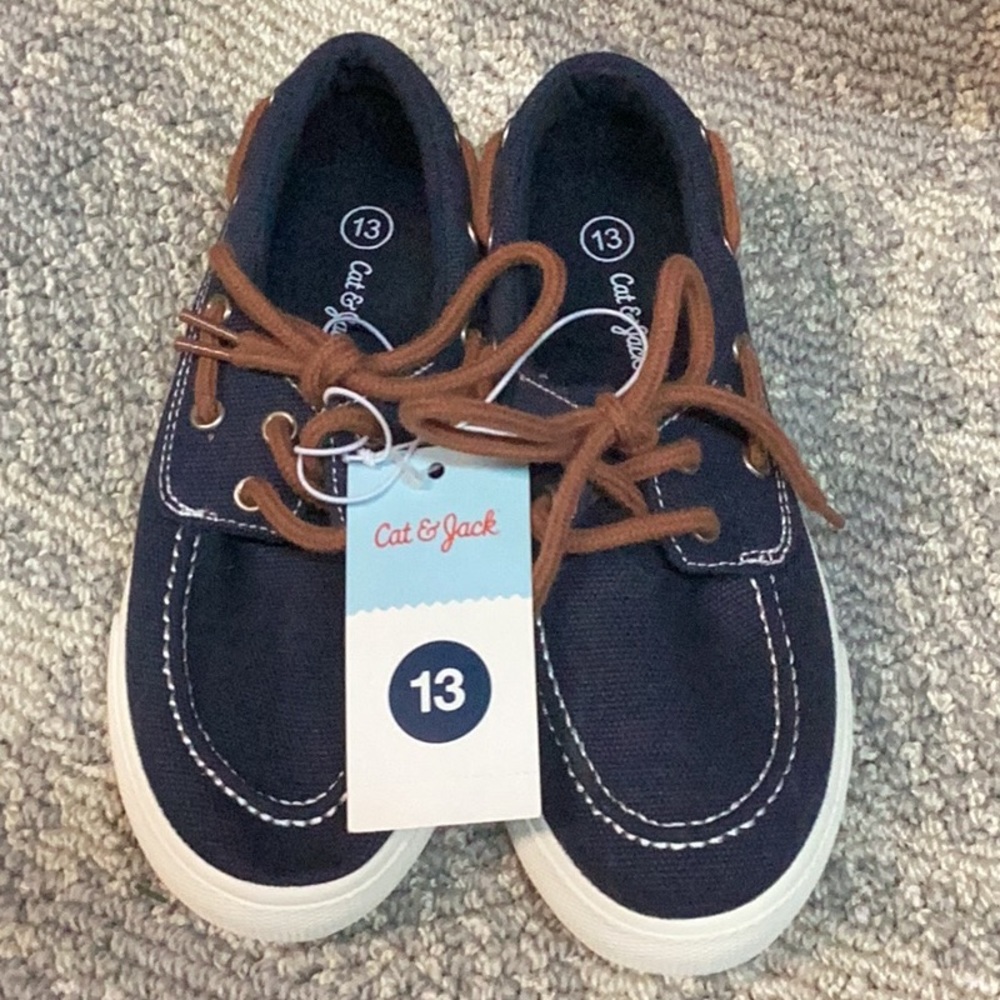 Boys' Collin Lace-Up slip on deck shoes - Cat & Jack - navy - various - new - Picture 3 of 6